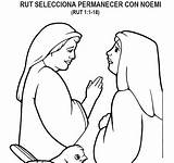 Rut Noemi Biblia sketch template