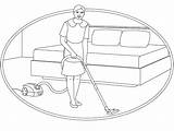 Miscellaneous Coloringonly Housework sketch template