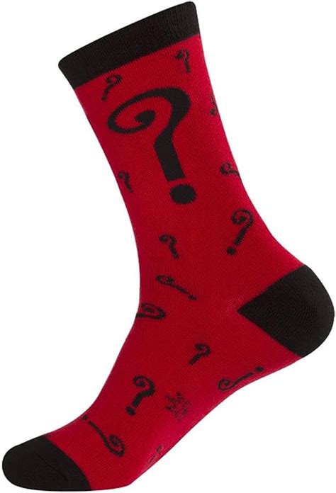 question mark crew socks novelty unisex hosiery clothing