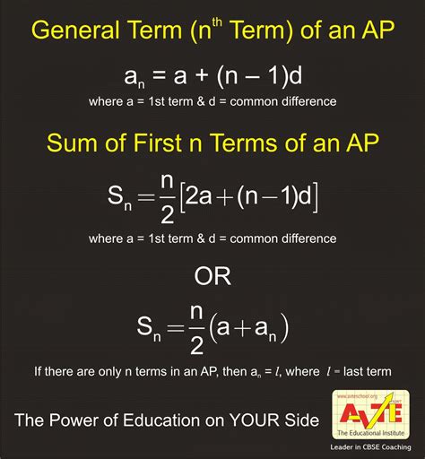 mathsall formulas  ap arithmetic progression