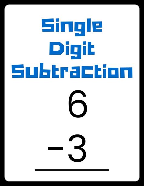 single digit subtraction thequizly