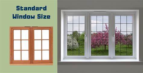 standard window sizes size charts  square
