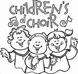 Church Coloring Singing Children Kids Choir Pages Sing Clip Praise Wecoloringpage Music School Songs sketch template