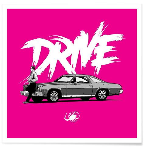 drive pink poster juniqe