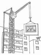 Coloring Construction Pages Site Crane Printable Hoisting Coloring4free Boys sketch template