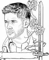 Supernatural Coloring Pages Dean Winchester Book Printable Color Getcolorings Castiel Coloriage Choose Board sketch template