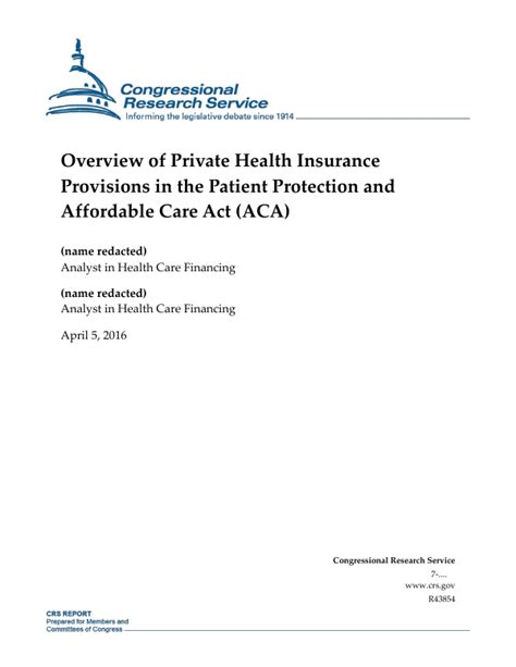 overview of private health insurance provisions in the