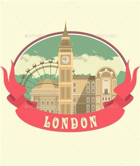 london label vector art design london attractions london