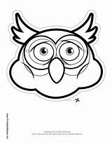 Mask Printable Owl Color Animal Masks Outline Choose Board sketch template
