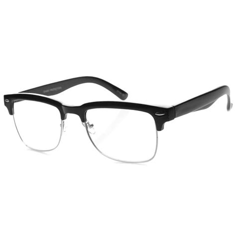 Vintage Hipster Dapper Indie Half Frame Clear Lens Glasses 9810 In 2021