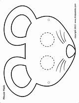 Printable Mask Mouse Coloring Masks Animal Choose Board Colouring Template sketch template