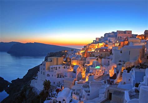 Santorin Grece Santorini Sunset Beautiful Places To Visit Romantic