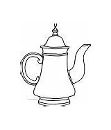 Teapot Coloring Tall Just Wecoloringpage sketch template