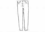 Jeans Coloring sketch template