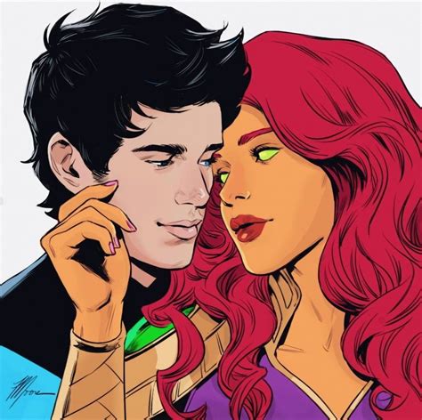 nightwing and starfire dickkory in 2021 nightwing and starfire dc