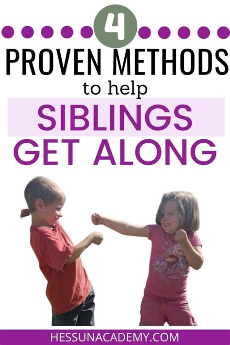 how to help siblings get along for good