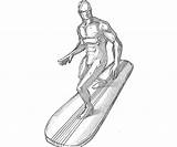Surfer Superheroes sketch template
