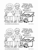 Coloring Obey Parents Children God Clipart Pages Gives Food Bible Activity Color Kids Printable Wonderfully Made Clip Fearfully Library Colorear sketch template