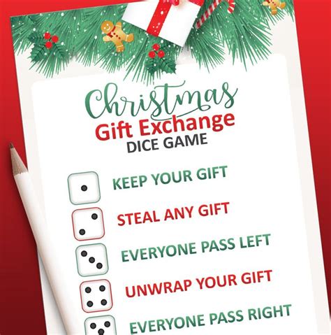 christmas gift exchange game christmas games printable etsy