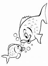 Fun Kids Fish sketch template