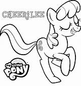 Pony Coloring Little Cheerilee Book Pages Play sketch template