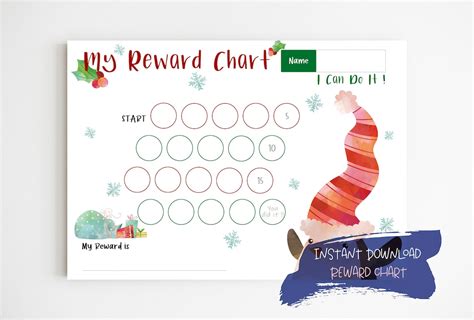christmas reward chart reward chart christmas activities  kids