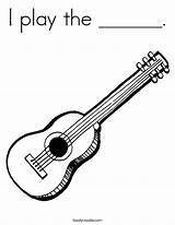 Ukulele Coloring Play Template Sheet Pages sketch template