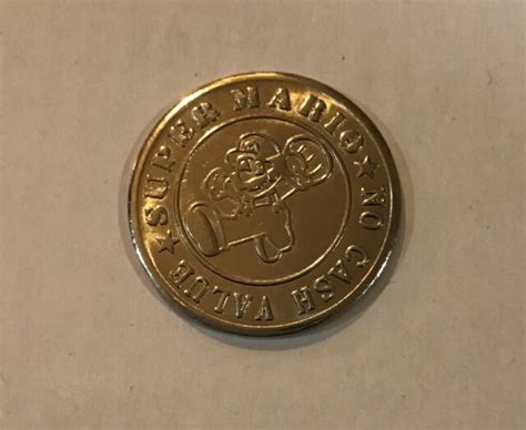 Super Mario Nintendo Token Silver Coin Rare Ebay