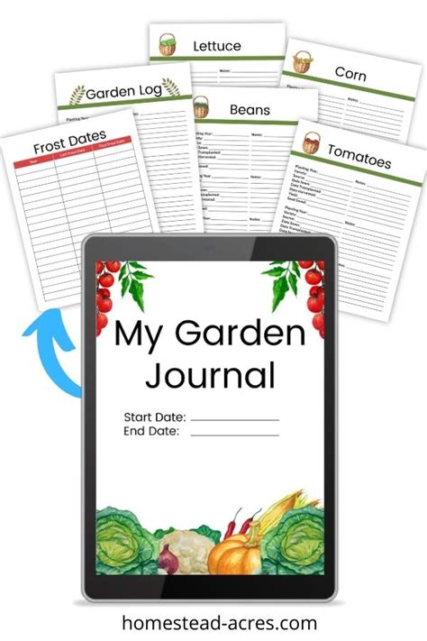 printable garden journal homestead acres