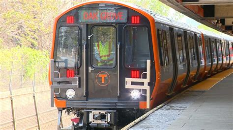 ride bostons orange  mbta subway train   future