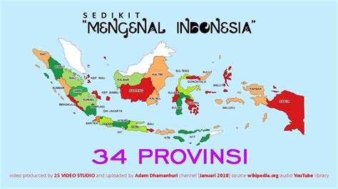 sedikit mengenal indonesia 34 provinsi youtube