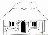 Coloring Cottage House Small Pages Coloringpages101 sketch template