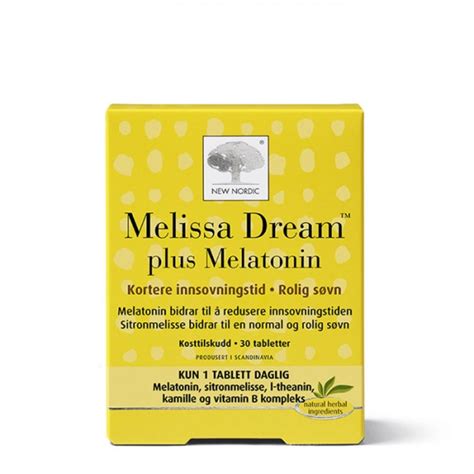 New Nordic Melissa Dream Melatonin 30 Tbl