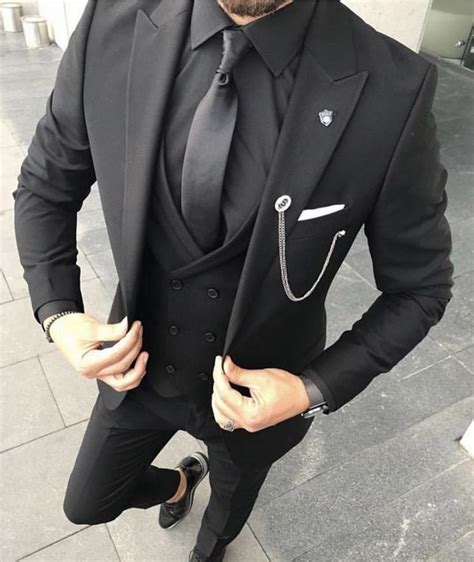 pin  black suits black tuxedo wedding