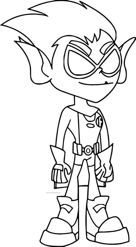 beast boy coloring page