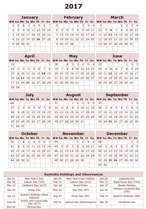 printable calendar  australia  calendar  holidays