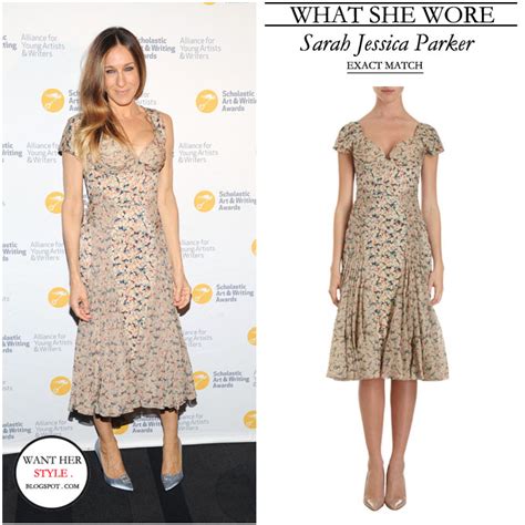 What She Wore Sarah Jessica Parker Wore Floral Print Midi