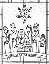 Epiphany Coloring Kids Pages Church Sheet Bulletins Christian sketch template