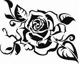 Rose Tribal Drawing Vector Abstract Stock Rosas Silhouette Tattoo Illustration Designs Stencil Tattoos Drawings Flower Coloring Pages Para Patterns Stencils sketch template