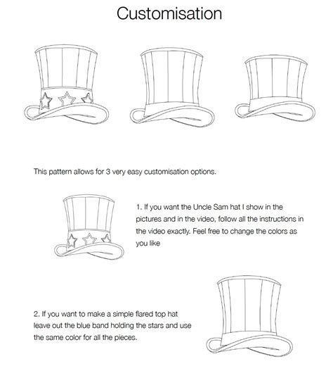 printable top hat pattern