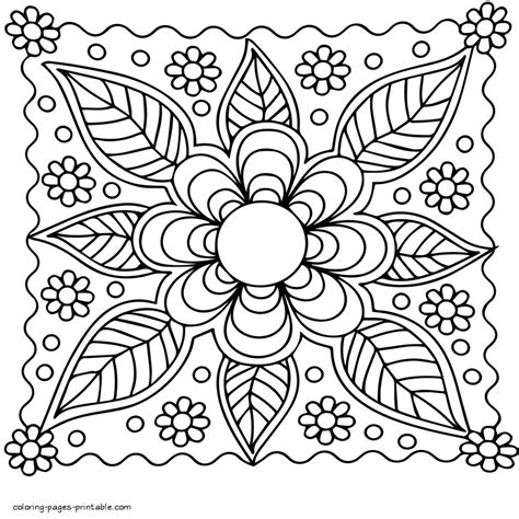 flower printable colouring page coloring pages printablecom