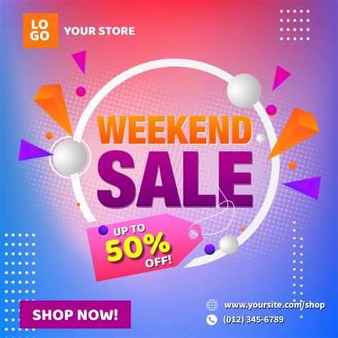 copy  weekend sale ad template postermywall