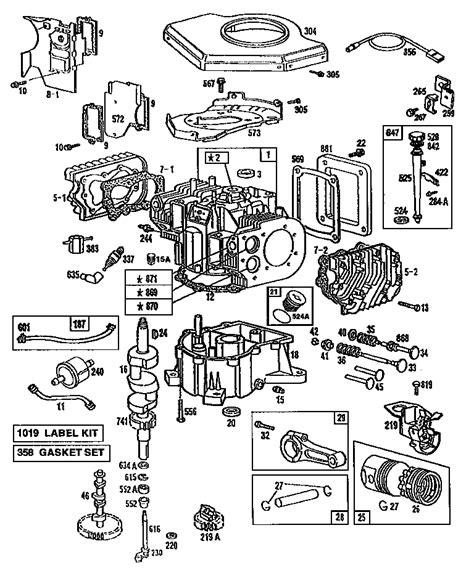 briggs stratton engine parts model  sears partsdirect