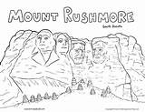 Rushmore Dakota Presidents sketch template