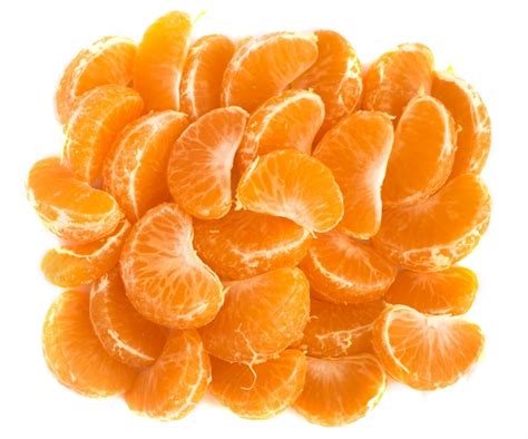 Premium Photo Ripe Juicy Tangerine Slices Isolated