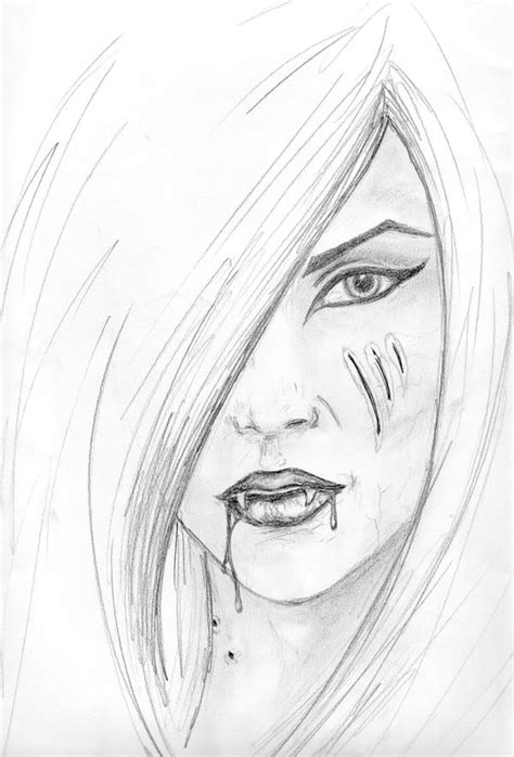 Pin By Briante On Drawings♡ Vampire Drawings Female