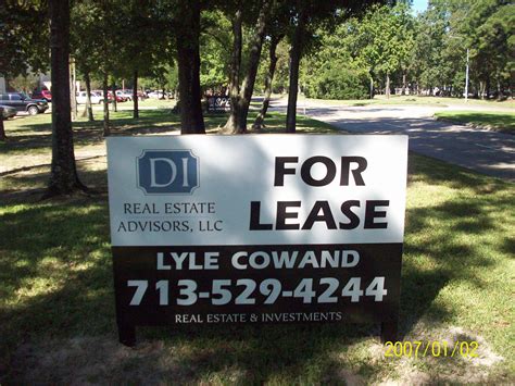 lease sign printed  installed  houston sign company