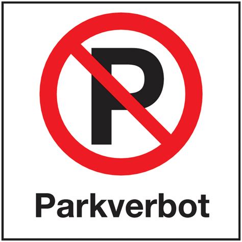 parken verboten hinweisschilder public symbole mit text