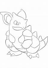 Nidoqueen Pokemon Coloring Generation Pages Kids Color sketch template