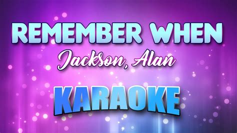 jackson alan remember  karaoke lyrics chords chordify